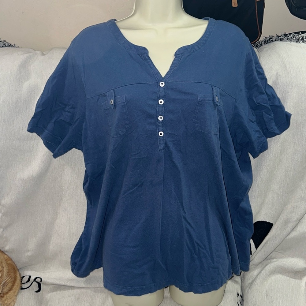 AproductZ GmbH USA 16 blue short sleeved shirt with pockets